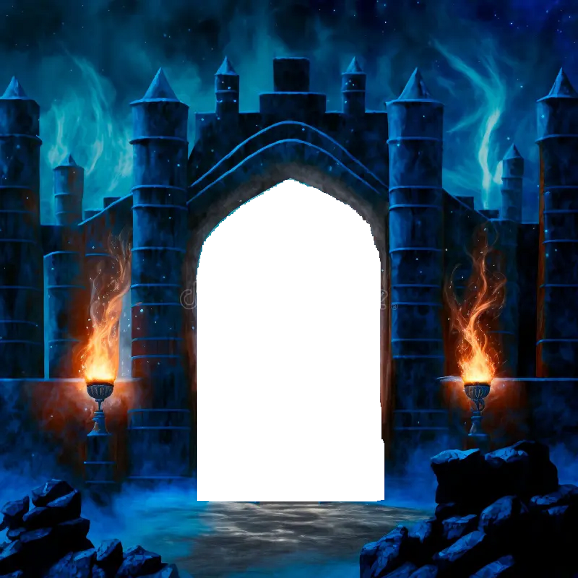 Overlay afbeelding van een poort