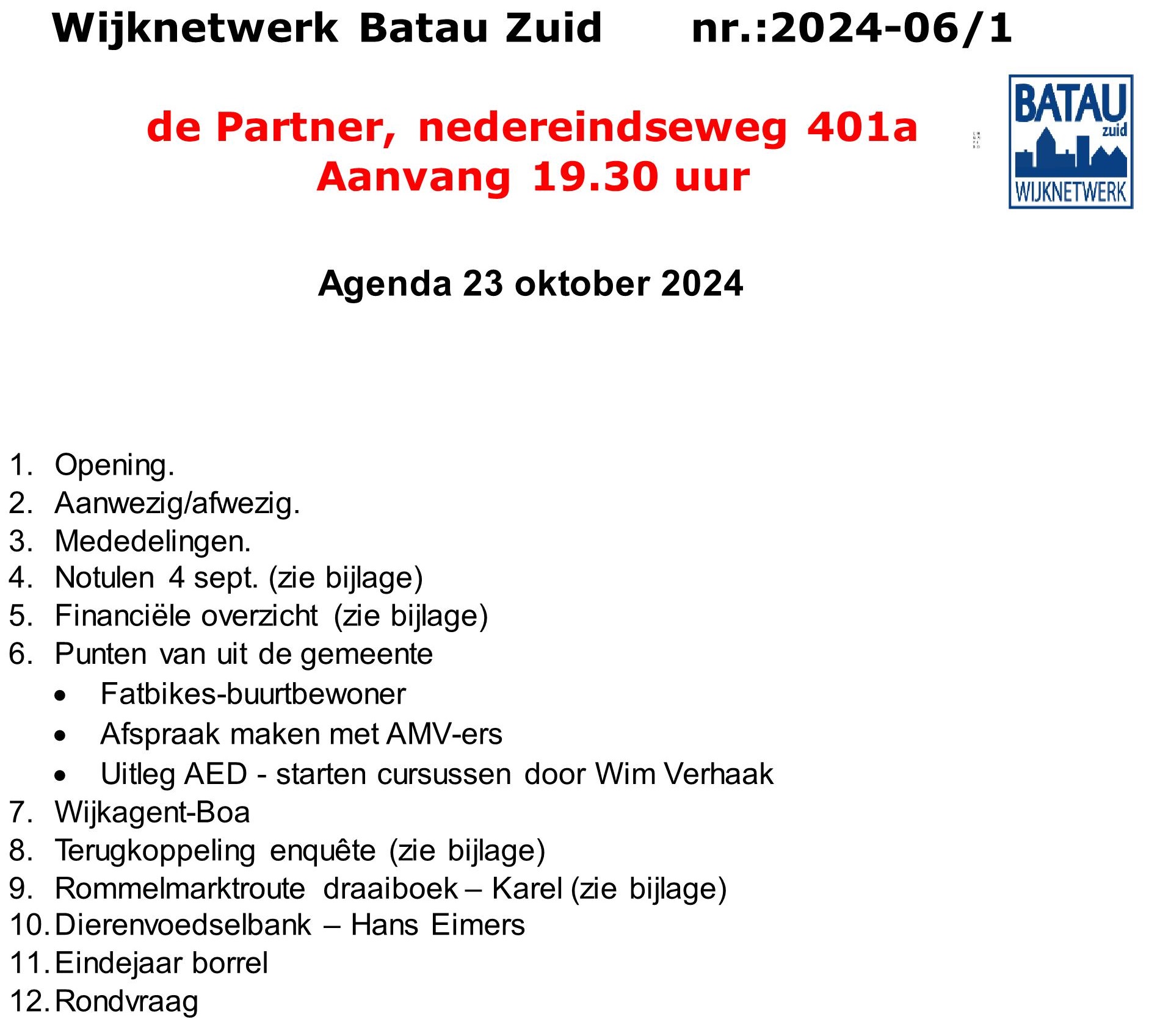 agenda