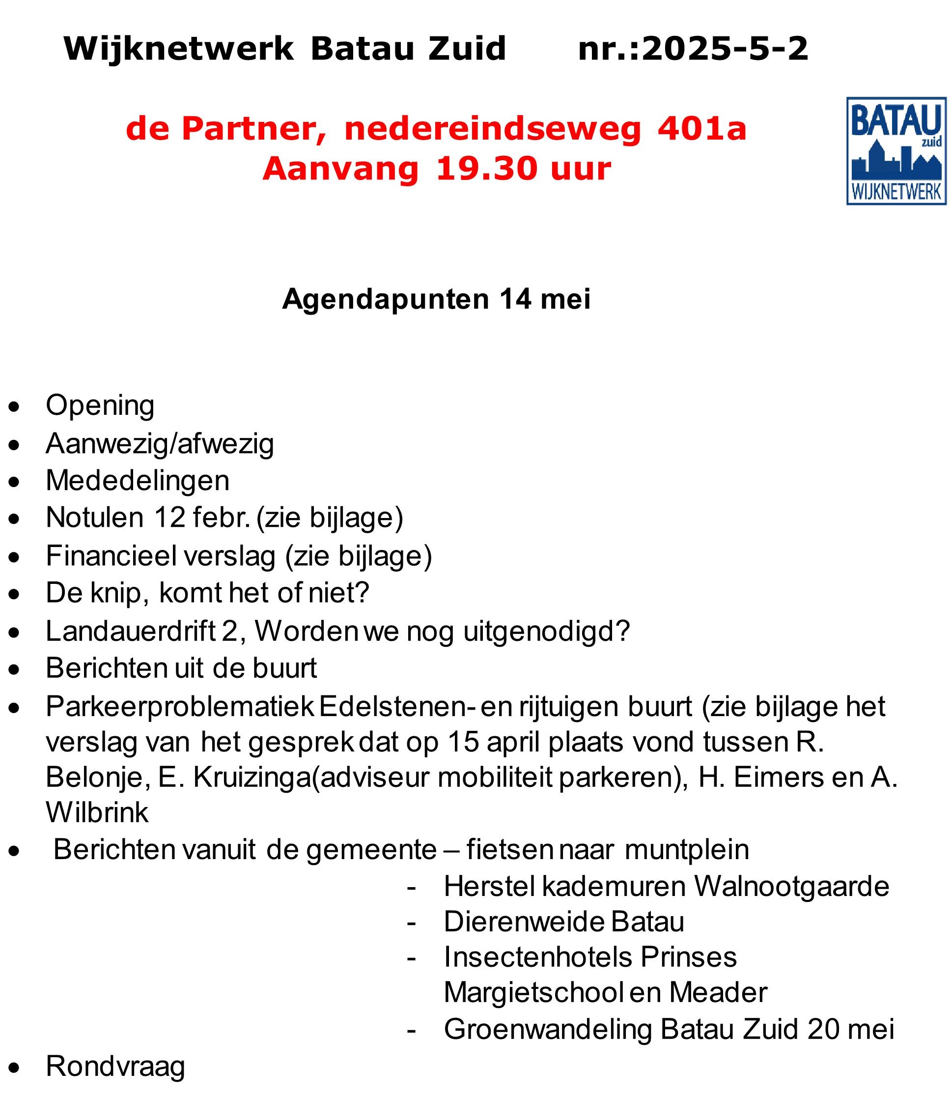 agenda