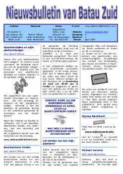 Nieuwsbulletin historie maart 2009
